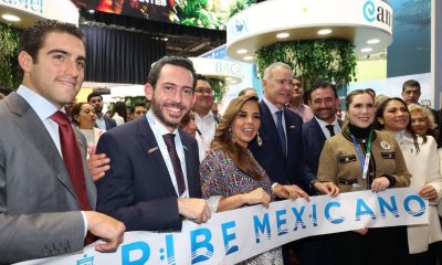 El más grande de México Mara Lezama y Josefina Rodríguez cortan listón del Pabellón Caribe Mexicano