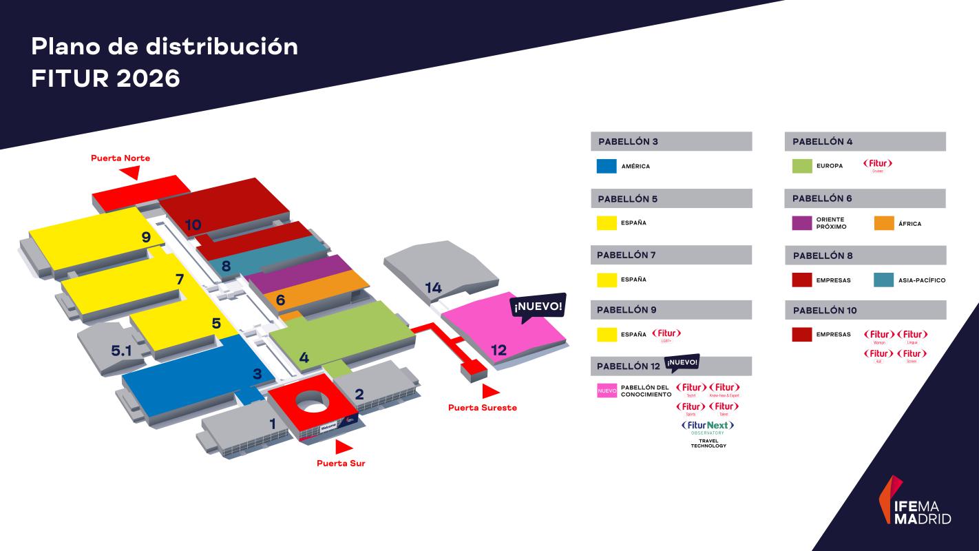 Del 21 al 25 de enero 2026FITUR anuncia nuevo Pabellón del Conocimiento «una ventana al turismo del futuro» Del 21 al 25 de enero 2026FITUR anuncia nuevo Pabellón del Conocimiento «una ventana al turismo del futuro»