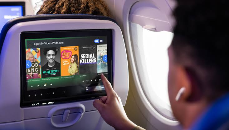 Música, podcasts y audiolibrosUnited y Spotify anuncian colaboración única en más de 130 mil pantallas de 680 aviones Música, podcasts y audiolibrosUnited y Spotify anuncian colaboración única en más de 130 mil pantallas de 680 aviones