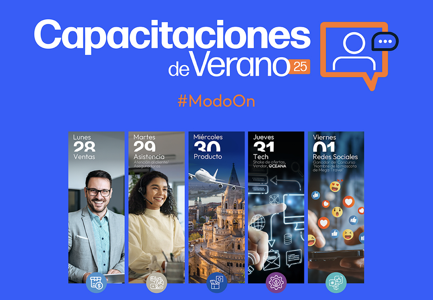 Bajo el lema “#1MundoDePosibilidadesMega Travel activa el “Modo On” con un verano de capacitaciones para agentes de viajes Bajo el lema “#1MundoDePosibilidadesMega Travel activa el “Modo On” con un verano de capacitaciones para agentes de viajes
