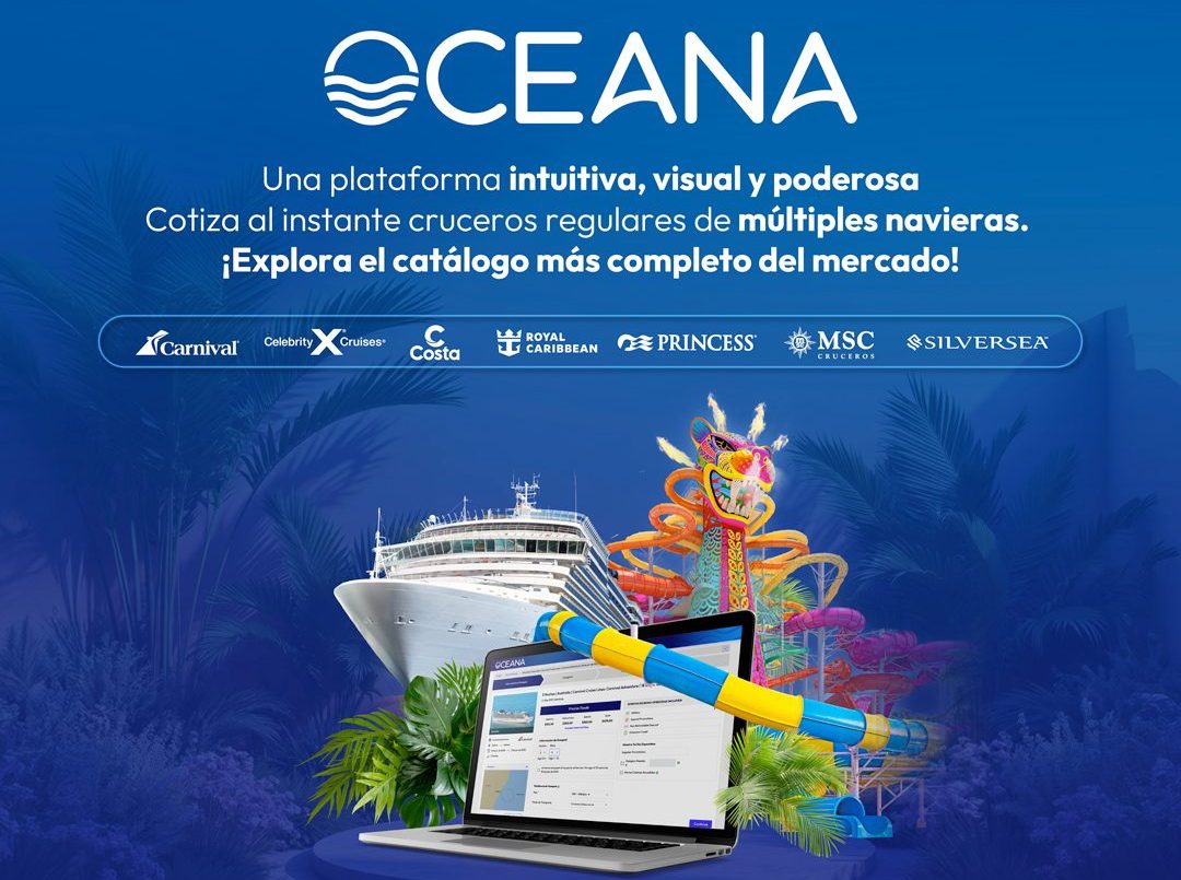 A partir del 07 de julioMega Travel revoluciona la cotización de cruceros con OCEANA, su nueva plataforma digital A partir del 07 de julioMega Travel revoluciona la cotización de cruceros con OCEANA, su nueva plataforma digital